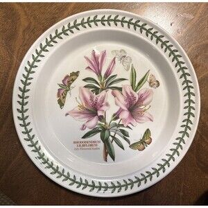 Portmeirion Botanic Garden 10.5" Dinner Plate Lily Azalea 1972 Excellent Cond